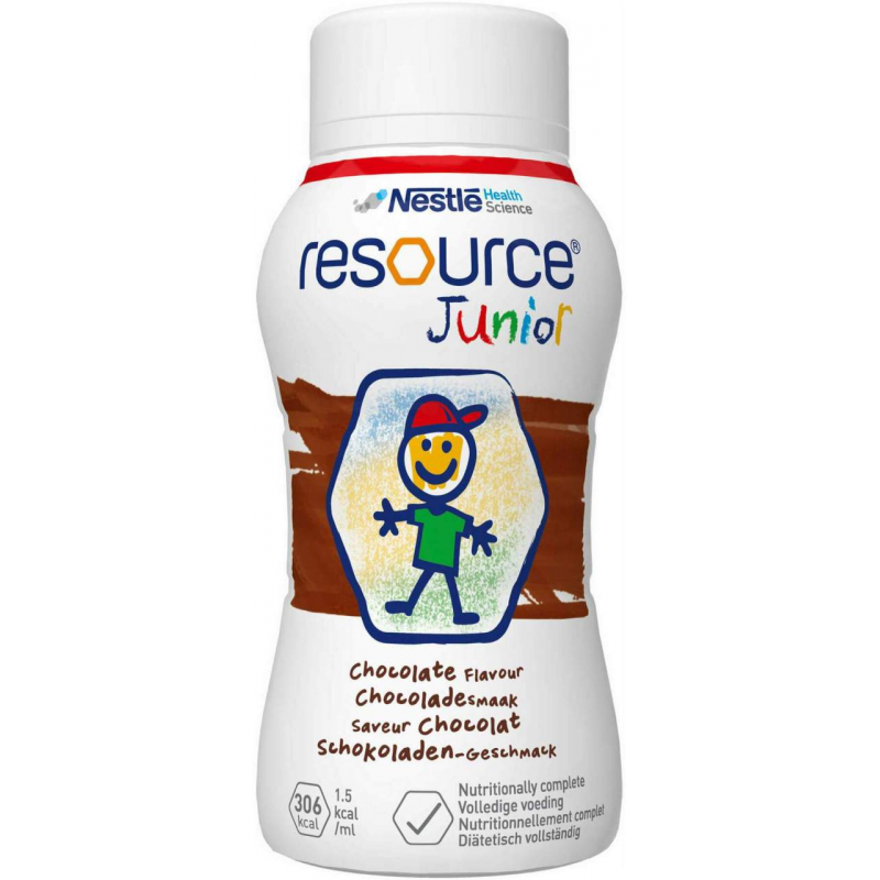 Resource Junior Schokoladen-Geschmack Flüssig 4 X 200 ml