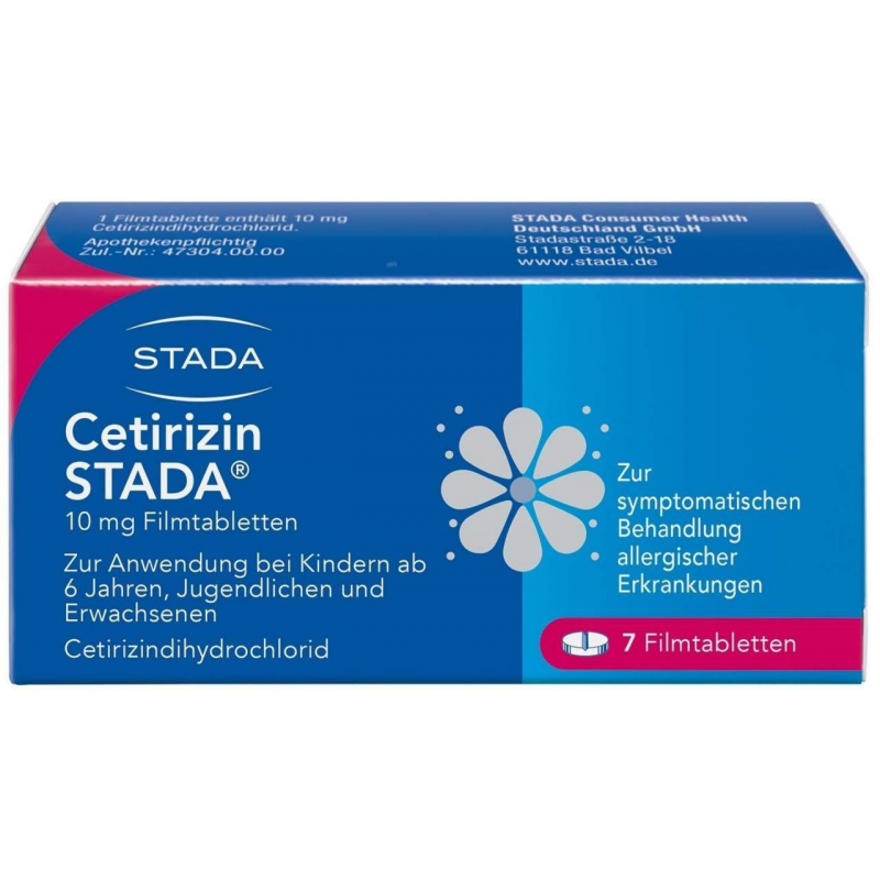 Cetirizin Stada 10 mg 7 Filmtabletten