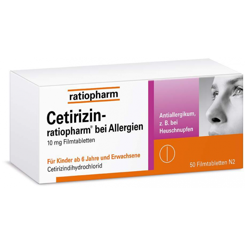 Cetirizin-ratiopharm bei Allergien 50 Filmtabletten