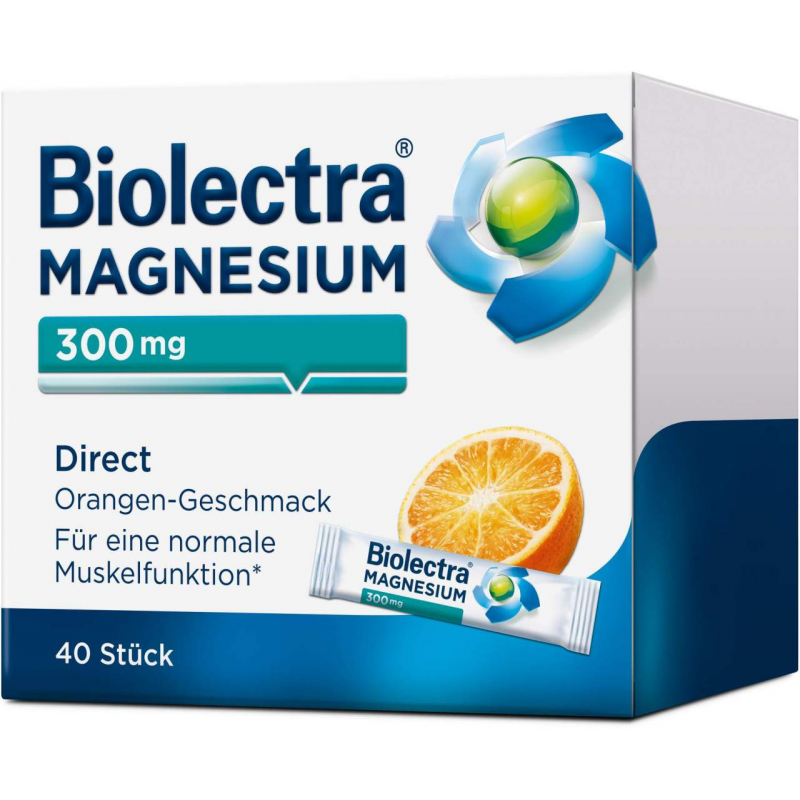 Biolectra Magnesium 300 mg Direct Orangengeschmack 40 Pellet