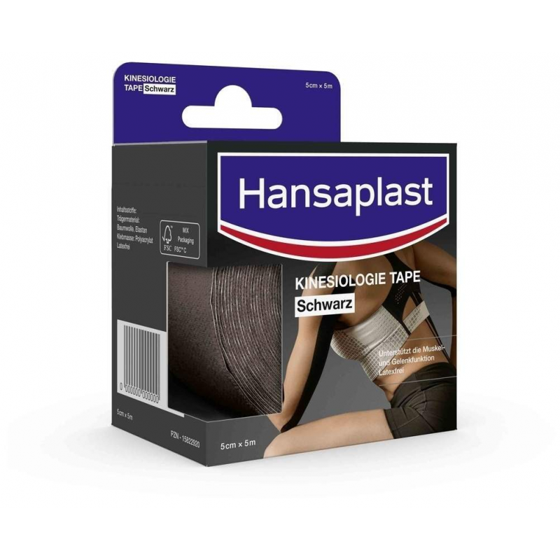 Hansaplast Sport Kinesiologie Tape 5 cm x 5 m schwarz
