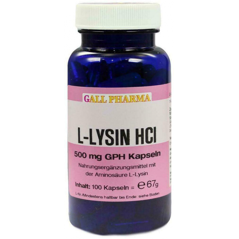 Lysin Hcl 500 mg Gph 100 Kapseln