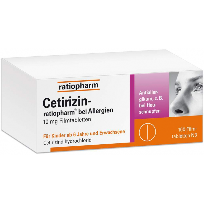 Cetirizin-ratiopharm bei Allergien 100 Filmtabletten