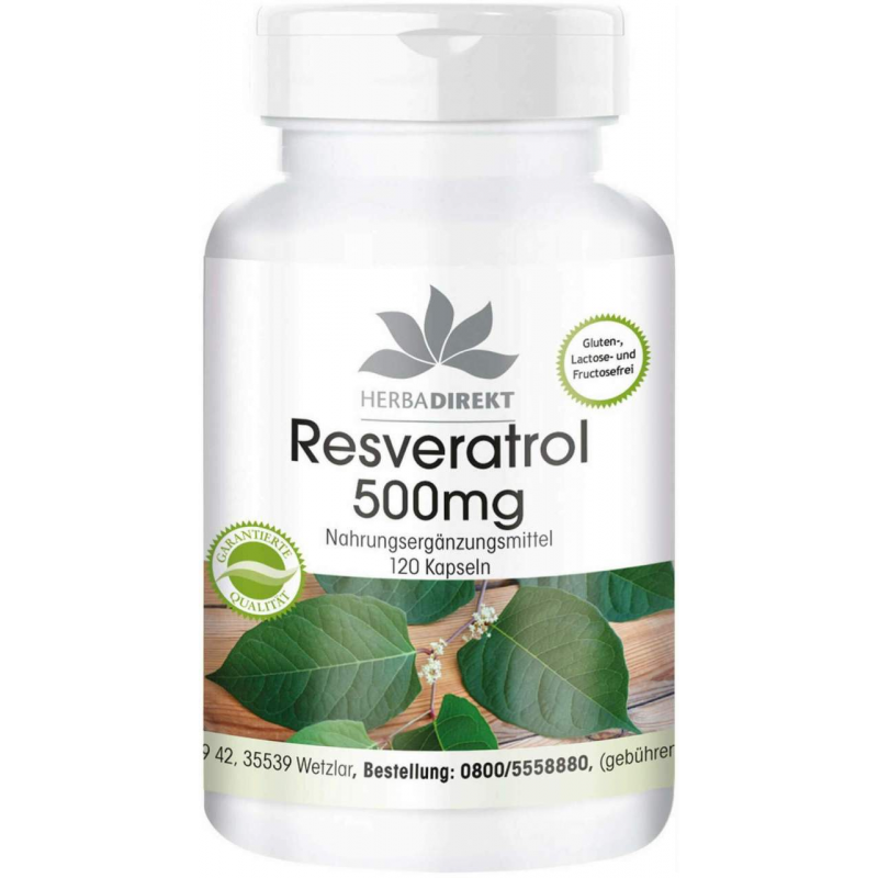 Resveratrol 500 mg 120 Kapseln