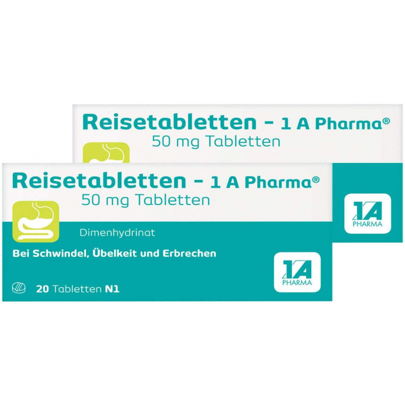 Reisetabletten 1A Pharma 2 x 20 Tabletten