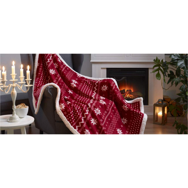 Kuscheldecke Winterflocken 120x160 cm