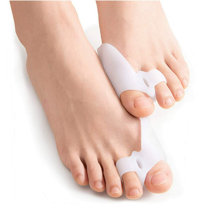 Halluxschutz Gel-Double-Ring mit Ballenschutz, weiß 2er Set