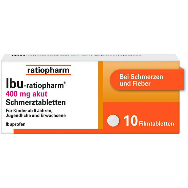Ibu ratiopharm 400 mg akut 10 Schmerztabletten