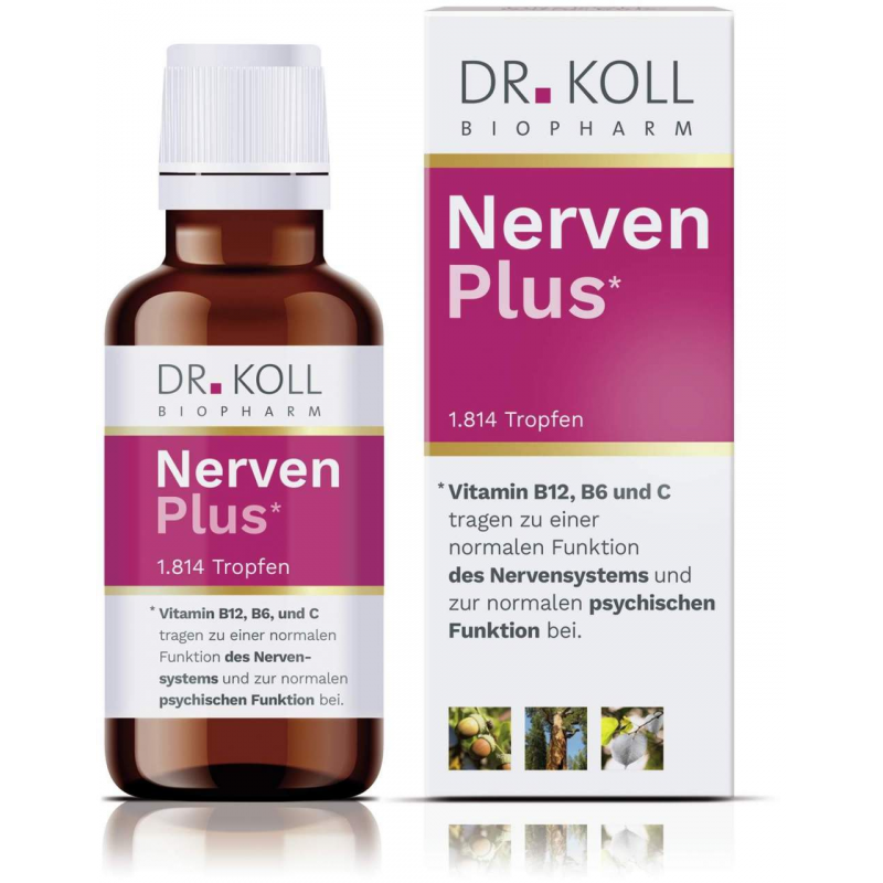 Nerven Plus Dr.Koll Gemmo Komplex Vitamin B12 B6 Tropfen 50 ml