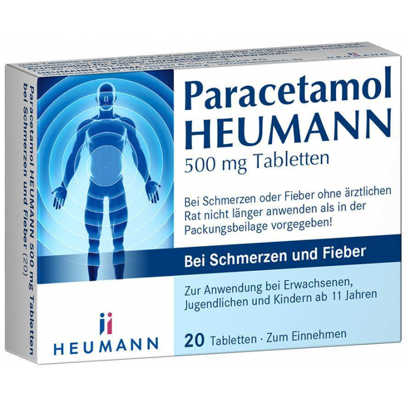 Paracetamol Heumann 500 mg 20 Tabletten