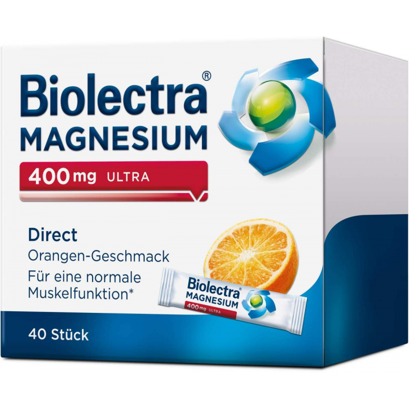 Biolectra Magnesium 400 mg ultra Direct Orangengeschmack 40 Pellets