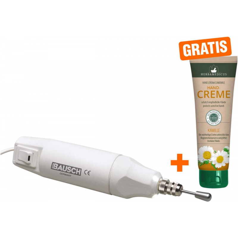 Manicure-Pedicure Set mit Licht 6 stufig regelbar + Herbamedicus Handcreme Kamille 125 ml