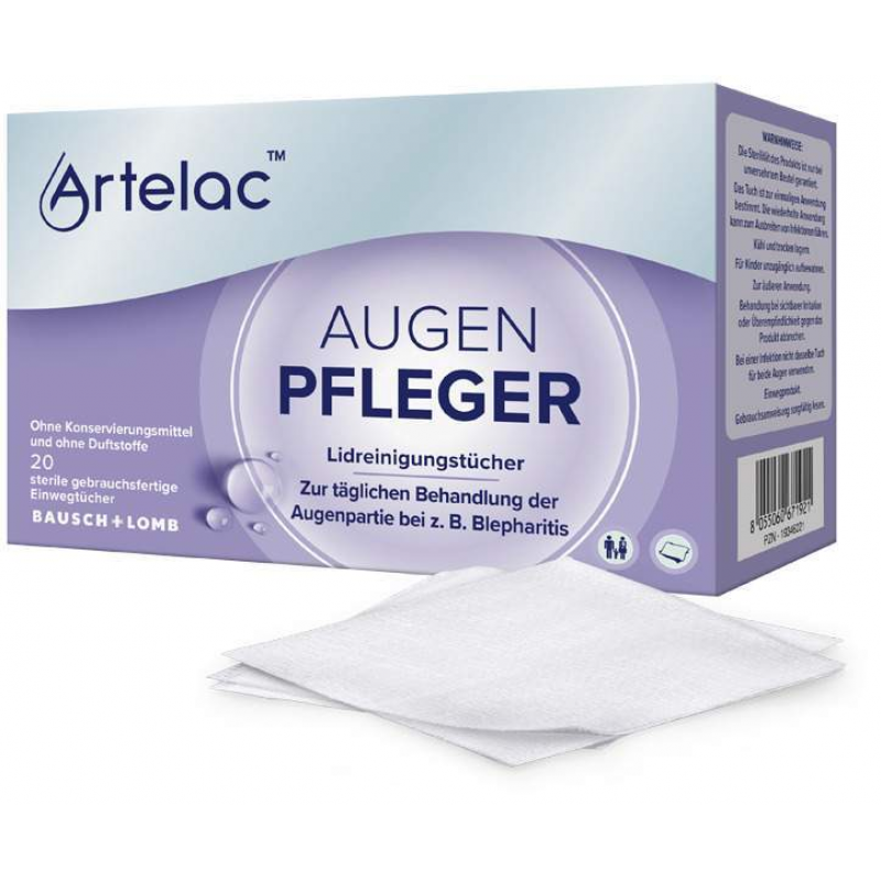 Artelac Augenpfleger Lidreinigungstücher 1 x 20 Stück