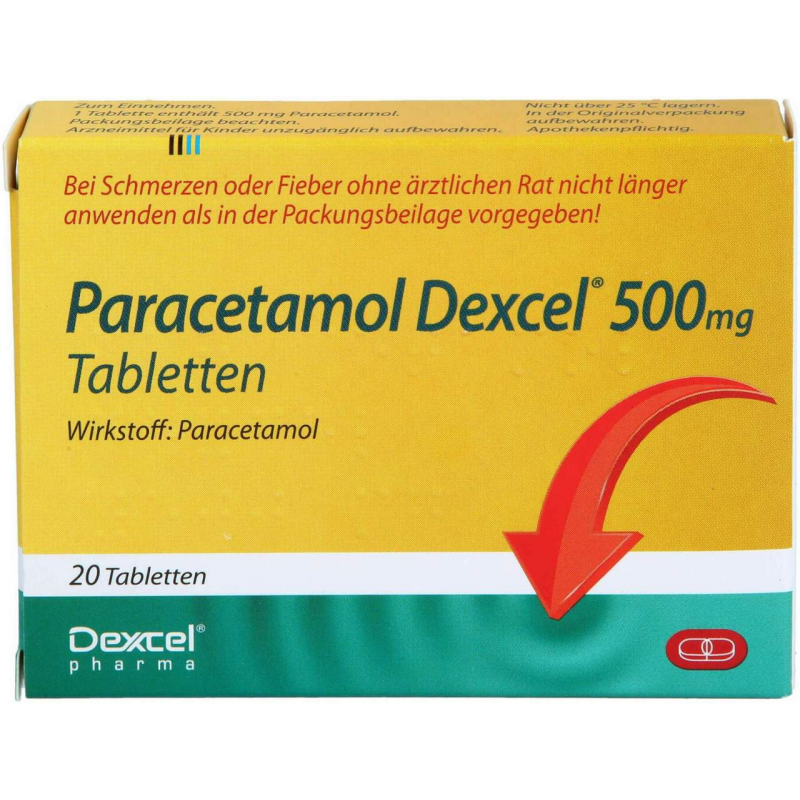 Paracetamol Dexcel 500 mg Tabletten 20 Stück