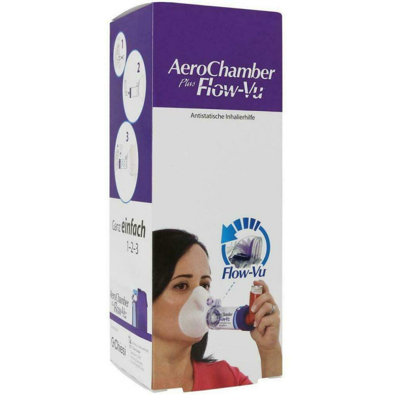 Aerochamber M.Kl.Maske F.Erw.U.Kdr.Ab 5 Jahre Lila 1 Stk
