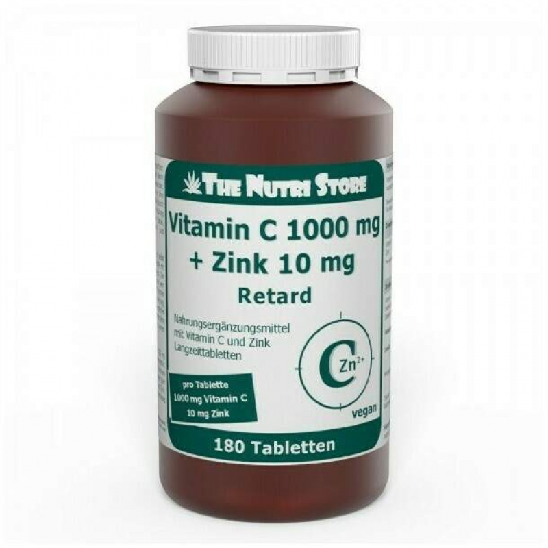 Vitamin C 1000 mg + Zink 10 mg 180 Retardtabletten