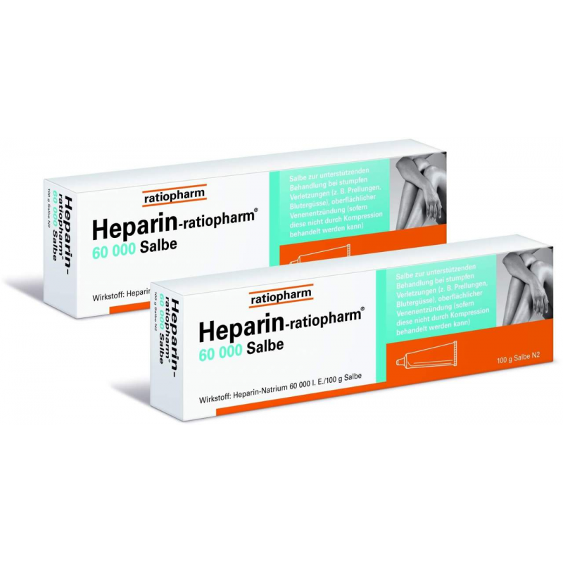 Heparin ratiopharm 60000 2 x 100 g Salbe