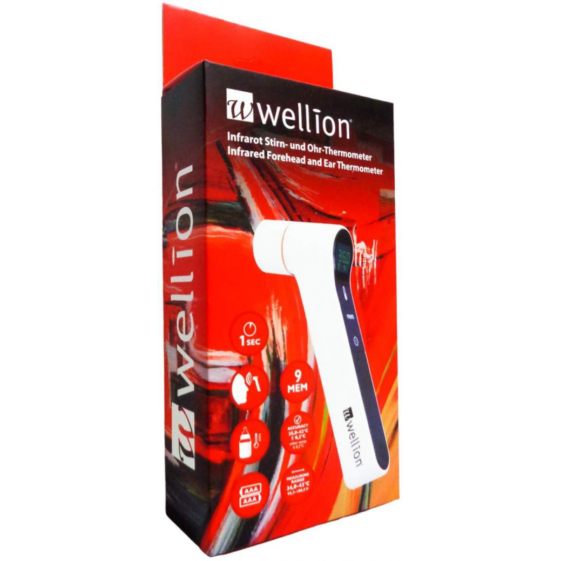 Wellion Infrarot Stirn- und Ohr-Thermometer 1 Stück
