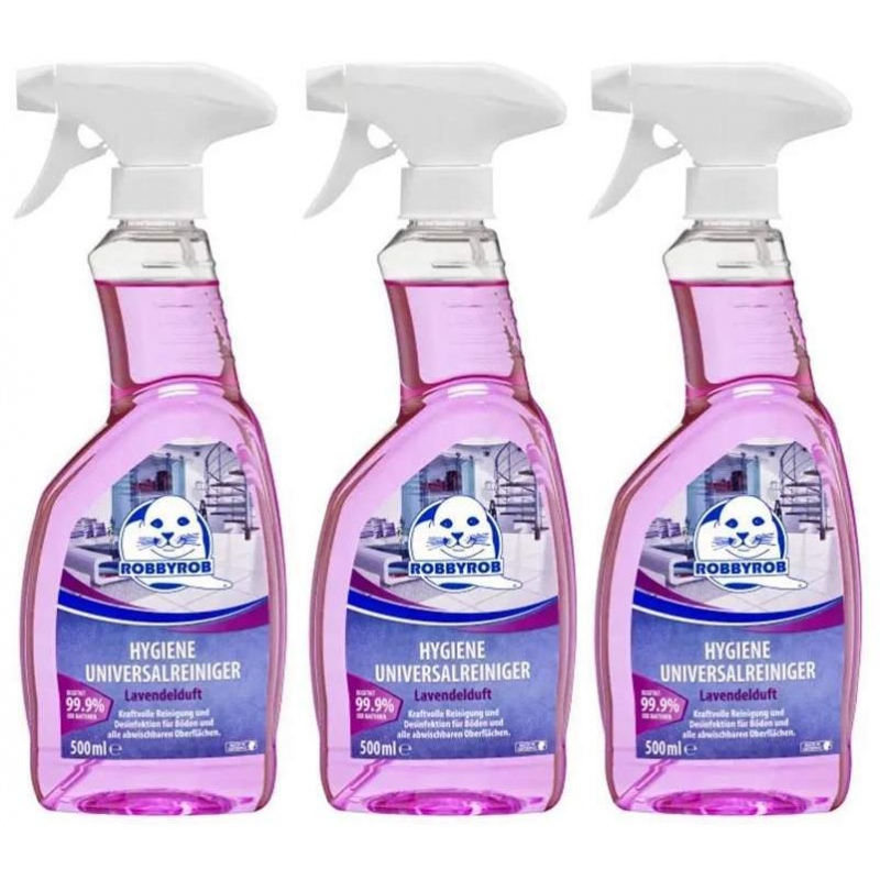 Hygiene Universalreiniger mit Lavendelduft 3er Set je 500 ml