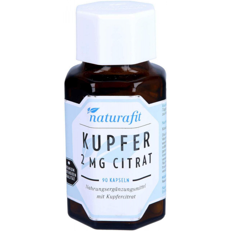 Naturafit Kupfer 2 mg Citrat Kapseln 90 Stk