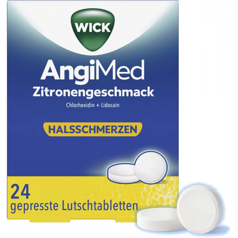 WICK AngiMed Zitronengeschmack 24 Lutschtabletten