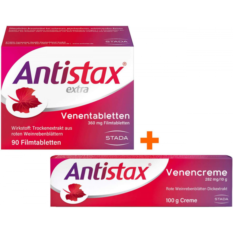 Antistax extra 90 Filmtabletten + Antistax Venencreme 100 g