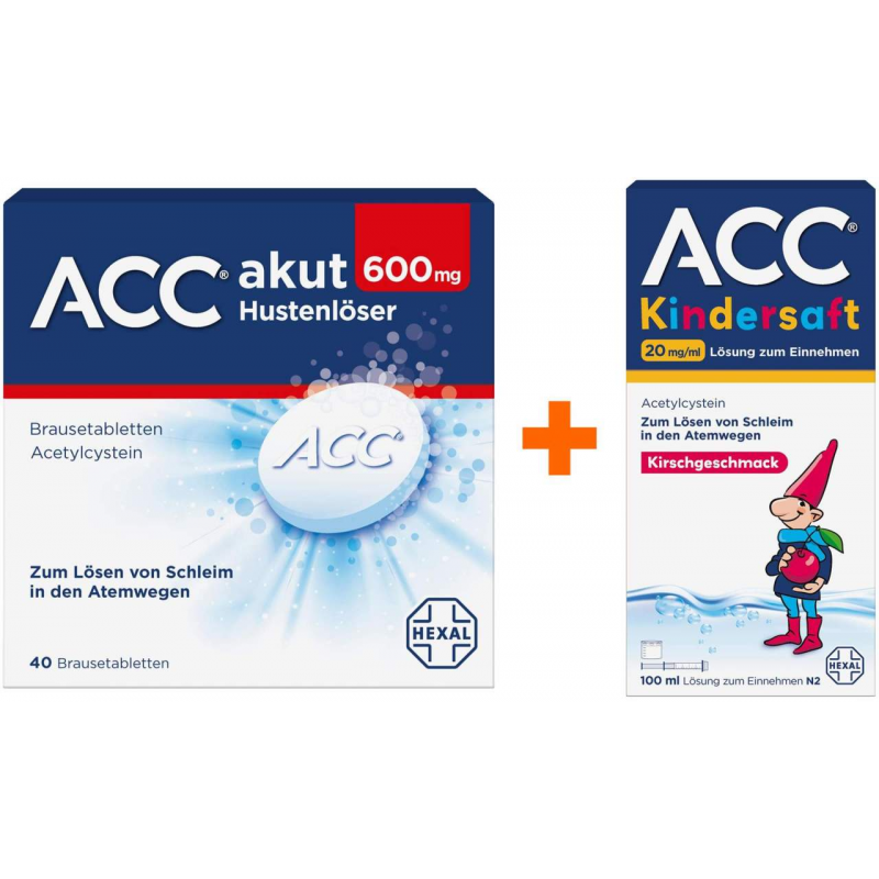 ACC akut 600 40 Brausetabletten + ACC Kindersaft 100 ml