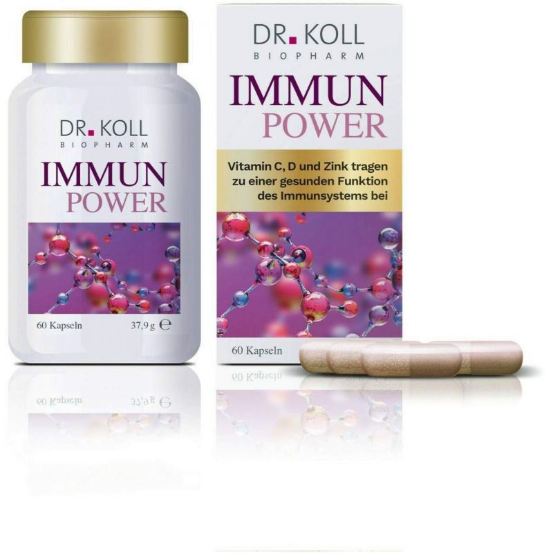 Immun Power Dr.Koll Vitamin C +vitamin D + Zink Kapseln 60 Stück