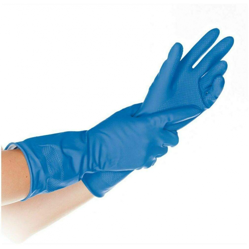 Universal-Handschuhe Bettina L blau Latex 1 Paar
