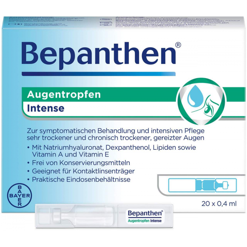 Bepanthen Augentropfen Intense 20 x 0,4 ml