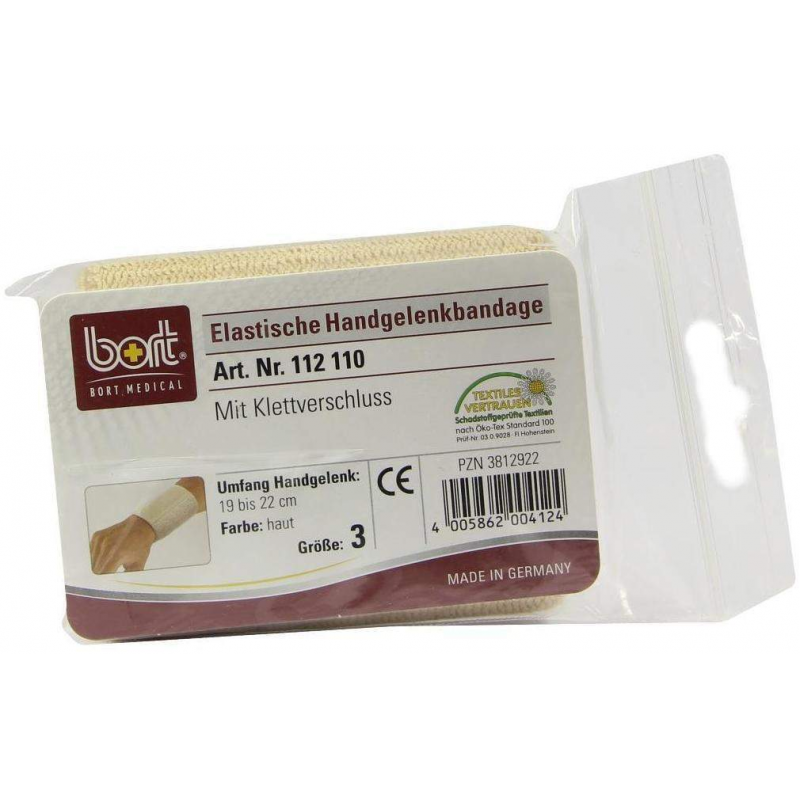 Bort Handgelenkbandage Gr.3 Haut Mit Klettverschluss 1 Stück