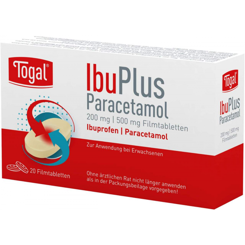 Togal IbuPlus Paracetamol 200 mg - 500 mg 20 Filmtabletten