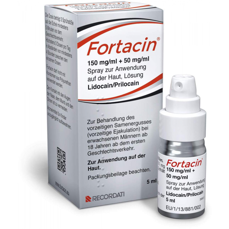Fortacin 150 mg pro ml + 50 mg pro ml 5 ml Spray zur Anwendung auf der Haut 5 ml