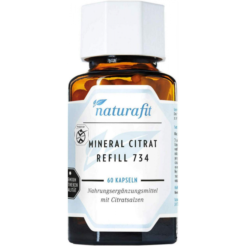 Naturafit Mineral Citrat Refill 734 Kapseln 60 Stück