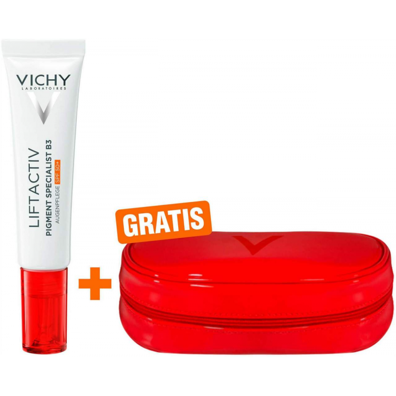 Vichy Liftactiv Pigment Specialist B3 Augenpflege LSF 50 15 ml + gratis Kosmetiktasche 1 Stück