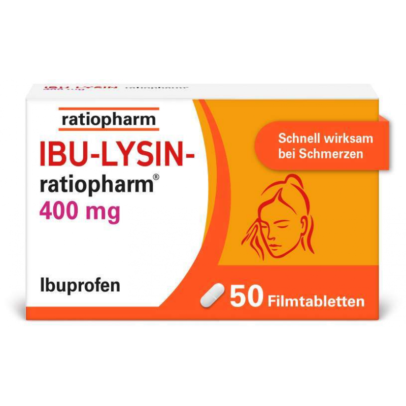 Ibu Lysin ratiopharm 400 mg 50 Filmtabletten