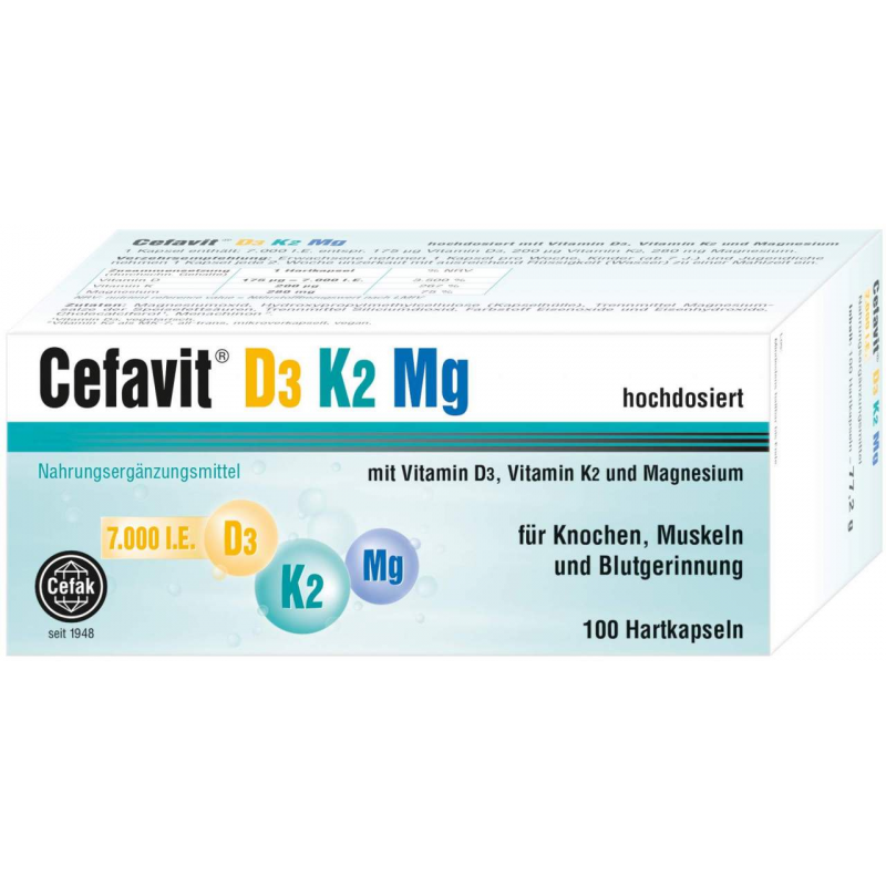 Cefavit D3 K2 mg 7.000 I.E. 100 Kapseln