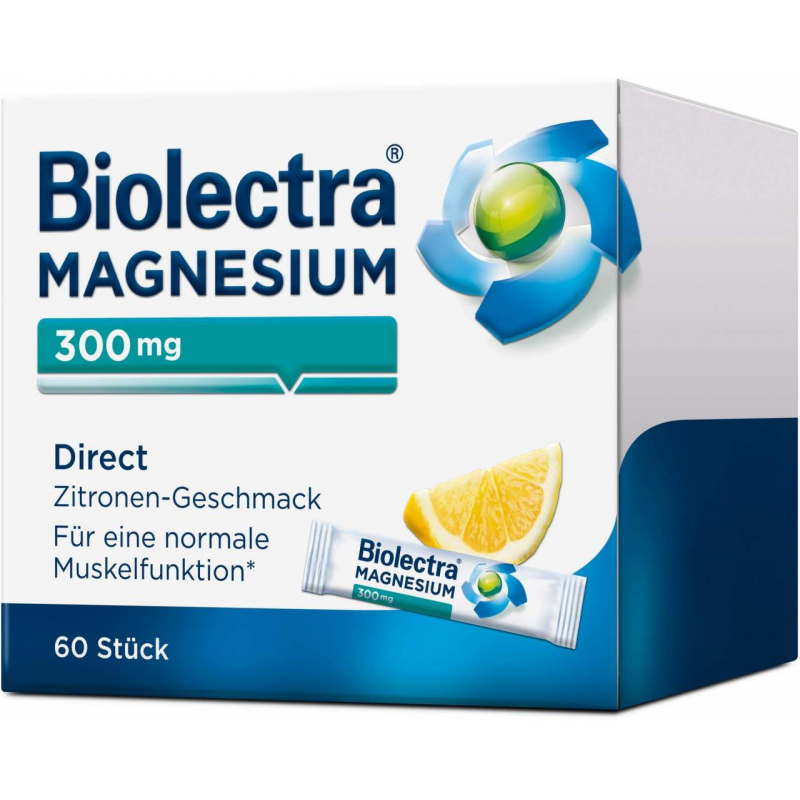 Biolectra Magnesium 300 mg Direct Zitronengeschmack 60 Beutel