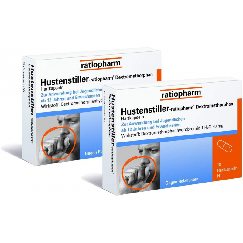 Hustenstiller-ratiopharm Dextromethorphan 2 x 10 Kapseln