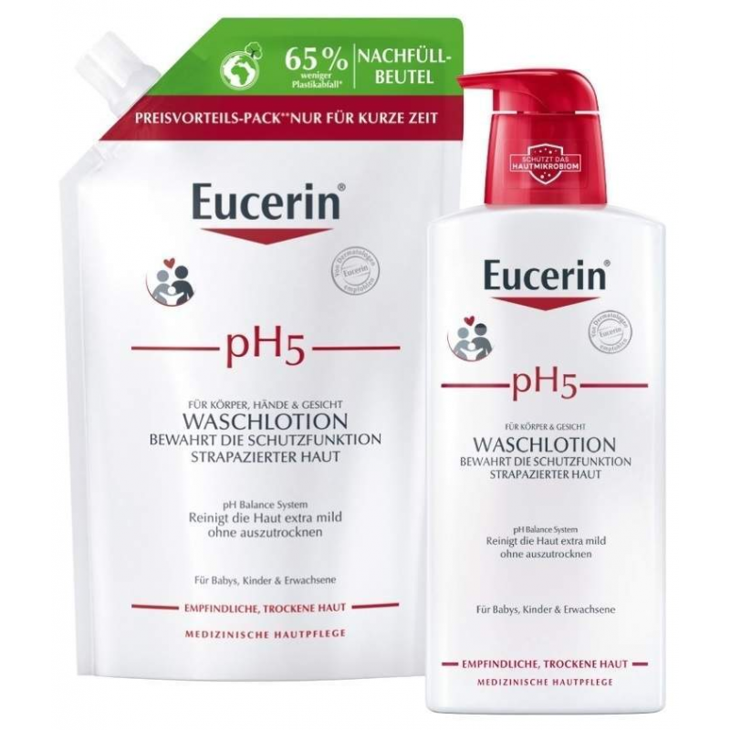 Eucerin pH5 Waschlotion 400 ml + Nachfüllbeutel 400 ml