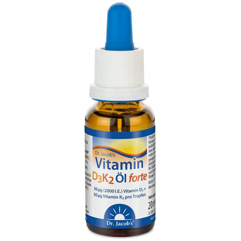 Vitamin D 3 K2 Öl Forte Dr. Jacobs Tropfen 20 ml