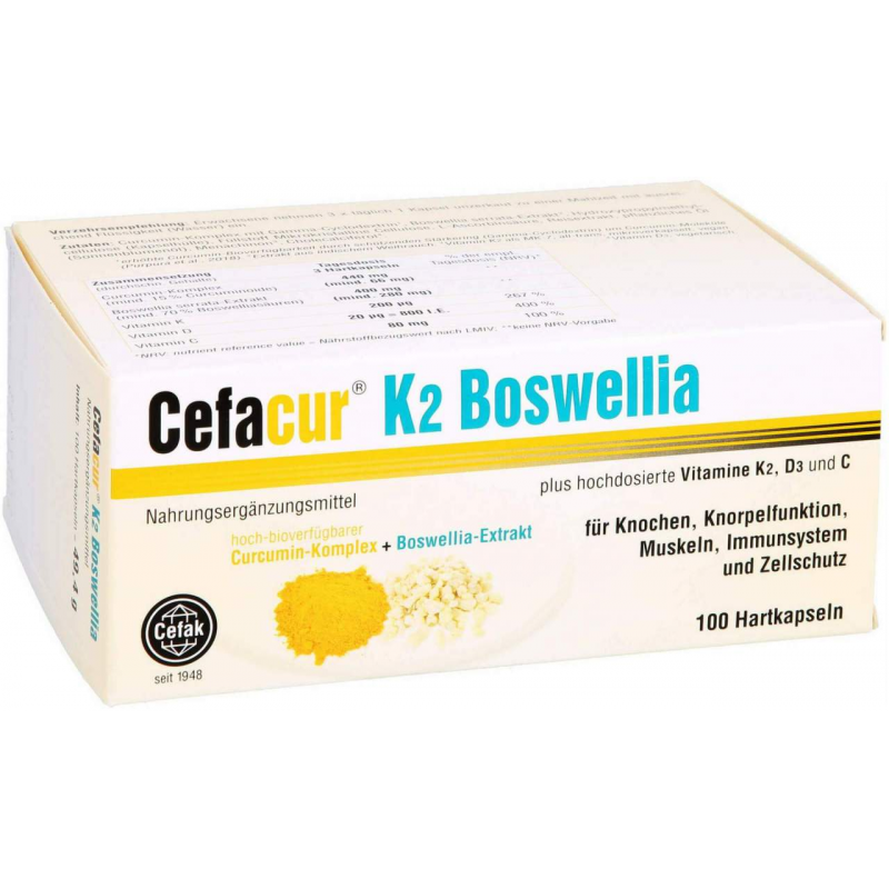 Cefacur K2 Boswelia Hartkapseln 100 Kapseln