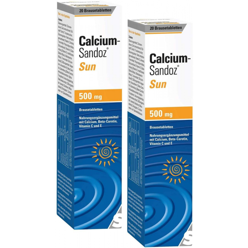 Calcium Sandoz Sun 2 x 20 Brausetabletten