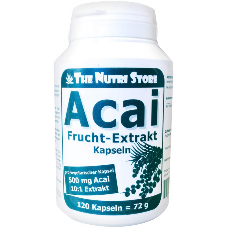 Acai Frucht Extrakt 500 mg Vegetarische Kapseln
