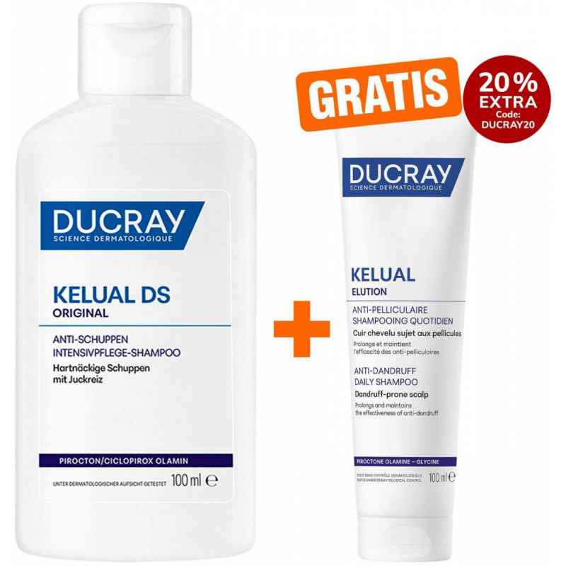 Ducray Kelual DS Shampoo 100 ml + gratis Ducray Elution ausgl. Shampoo 100 ml