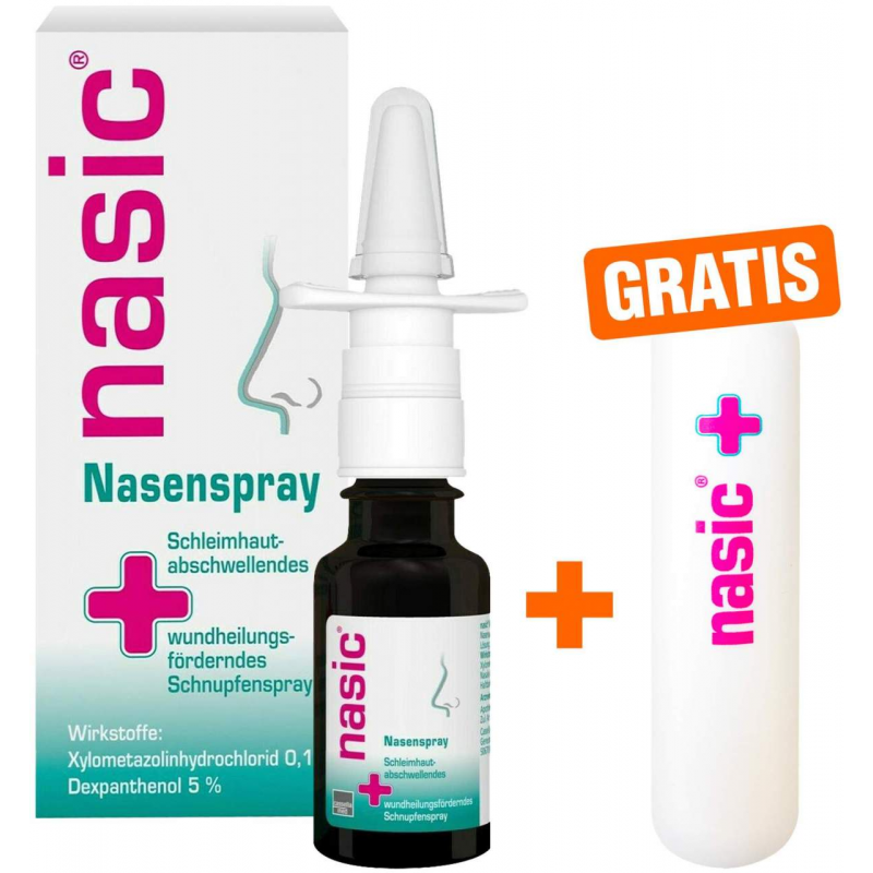 Nasic Nasenspray 15 ml + gratis Lippenpflegestift