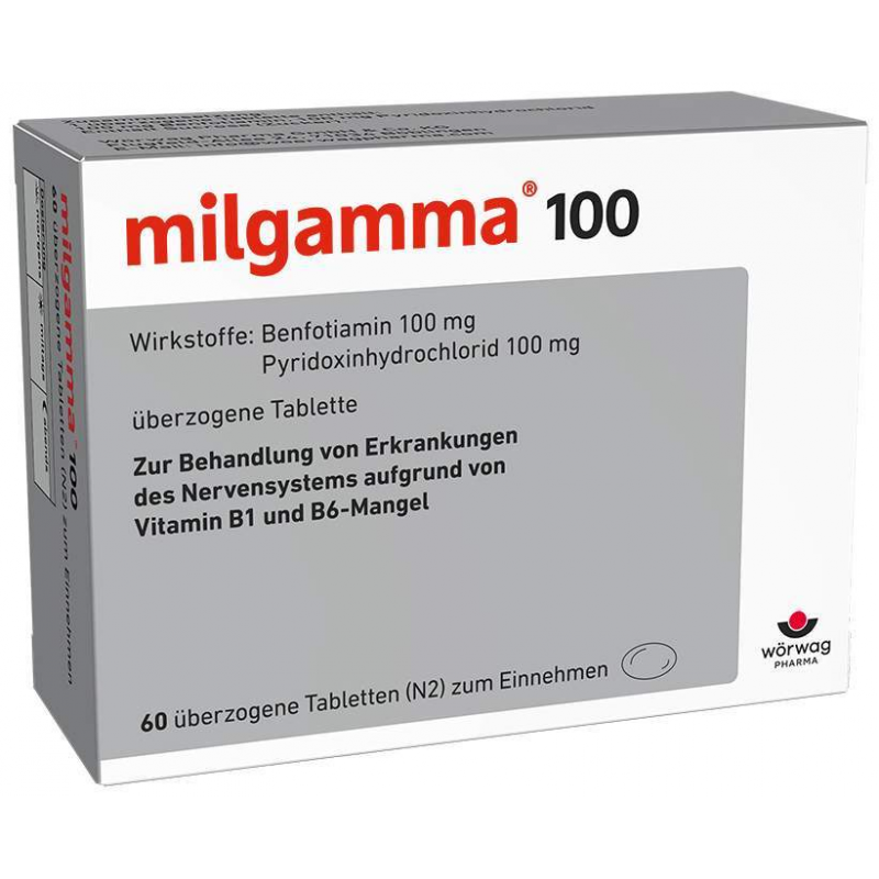 Milgamma 100 mg 60 Überzogene Tabletten