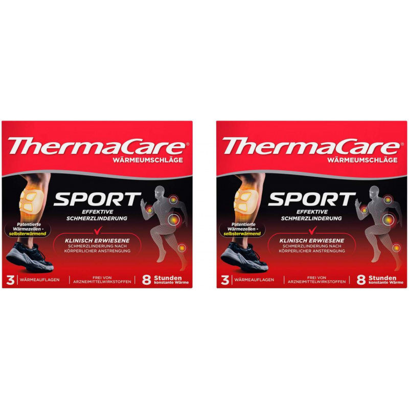 Thermacare Sport Wärmeumschläge 2 x 3 Stück