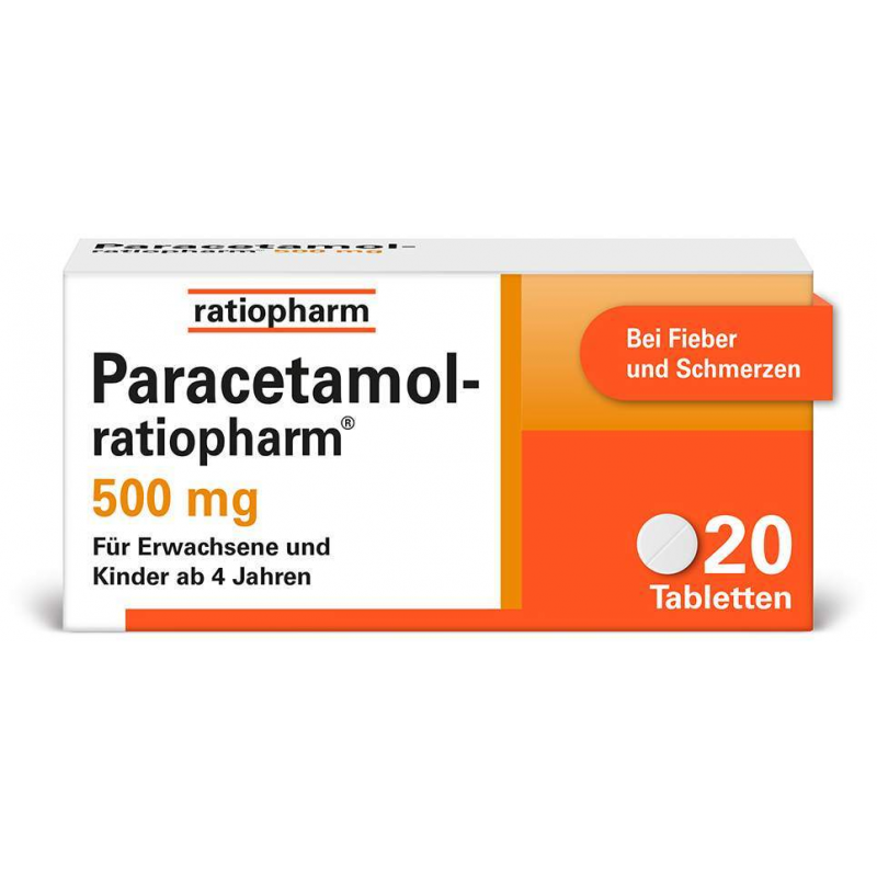 Paracetamol-ratiopharm 500 mg 20 Tabletten