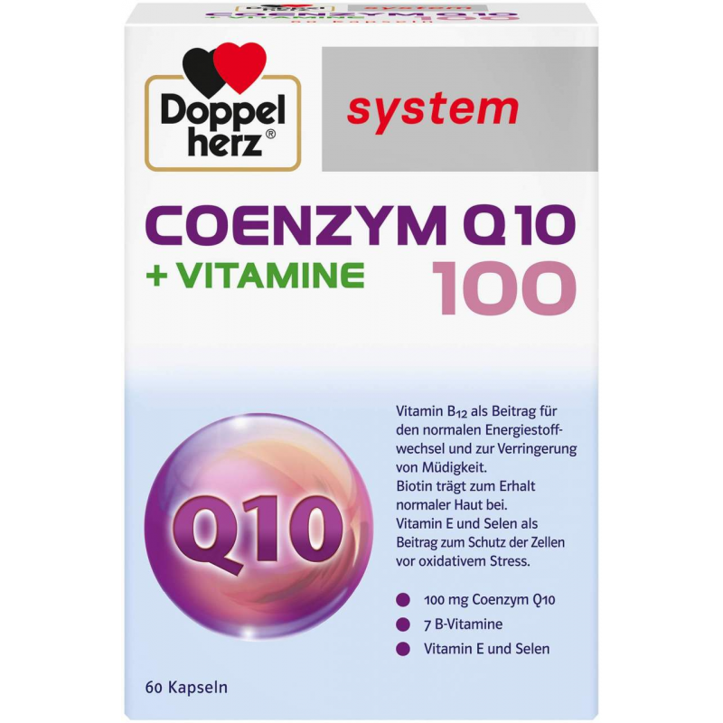 Doppelherz System Coenzym Q10 100 + Vitamine 60 Kapseln
